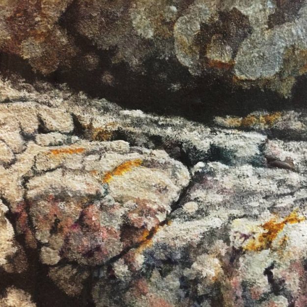 ‘West Coast Rocks’, Rachel Kerr, mixed media, 57cm x 48cm